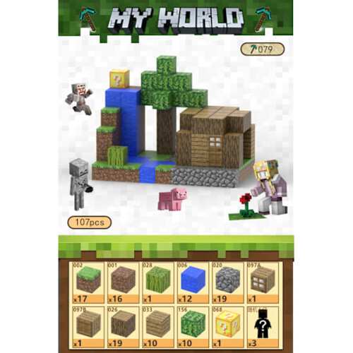 Τουβλάκια Minecraft, συμπεριλαμβανομένων 107 μαγνητικών παιχνιδιών έξι όψεων με 3