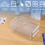 Wekvgz 2Pcs Transparent A4 Storage Box with Lid, Stackable Document Organizer, Portable File Container for Papers, Photos, Notebooks 4