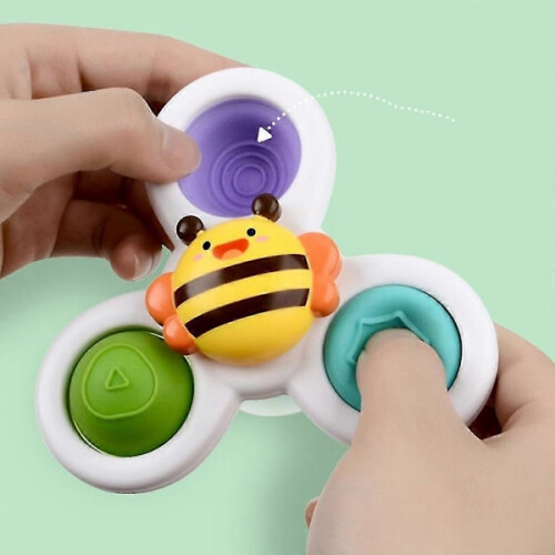 Conjunto de 3 peças de Fidget Spinner de Dedo com Ventosa para Bebê [D] 2