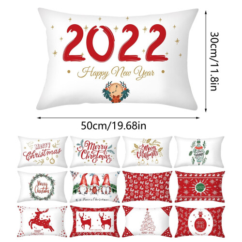 WinysinChristmas Μαξιλάρι Μέσης με Στάμπα Ροδάκινου, Κάλυμμα Μαξιλαριού Σπιτιού για 2