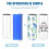 2Pcs 20 Oz Silicone Wrap Sublimation Silicone Bands Blue 6