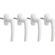 Universal white window handle, 4-piece set, aluminum, compatible with left-hung windows [YDE]