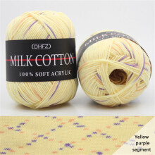 Keeplus Colorful Hand Knitting 50g, Knitting Crochet Milk Soft Baby Cotton Wool Yarn, for Crocheting and Knitting Craft Project