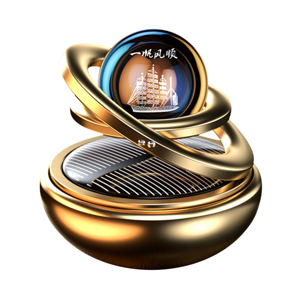 Fnyoxu Solar Rotating Car Perfume Aluminum Alloy Suspension Car Perfume Accessories 9191629626250