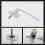 Universal white window handle, 4-piece set, aluminum, compatible with left-hung windows [YDE] 3