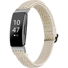 Stretchy Sport Bands Compatible with Fitbit Inspire 2/ Inspire HR/Inspire, Soft Fabric Wristband Nylon Elastic Replacement Wristband Straps Women Men