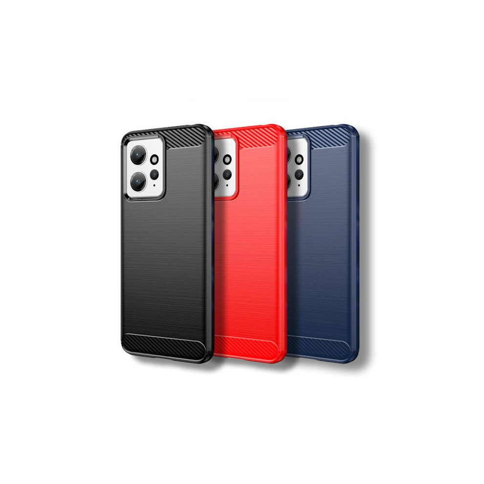 Skalo Compatible With Xiaomi Redmi Note 12 4G Armor Carbon Shockproof Tpu Case - More Colors Black 9191629628063