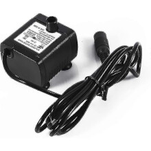 Solar powered fountain pump, a solar powered low pressure pump that is compatible with pond fountains and bird baths