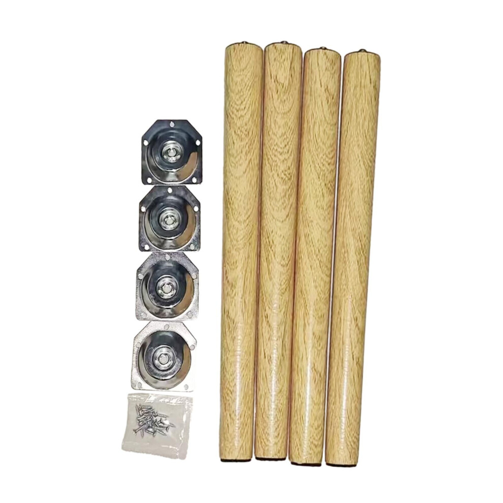 4Pcs Wooden Furniture Legs Replace Parts Anti Slip Durable Wood Table Legs Desk Table Feet Legs For Couch Night Stand Dresser 40Cm 9191629697519