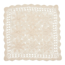 Vintage Square Tablecloth Doily Cotton Lace Crochet Floral Table Cloth Cover
