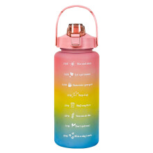 IMossad Half Gallon Water Bottle with Time Marker - 64 oz Water Bottle with Straw - Big Water Bottle - Large Water Bottle