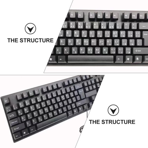 Wired Gaming Keyboard Keybaord Digital Computer Keyboards Mouse Full Size Office Electronic USB with Numeric Keypad Abs 1