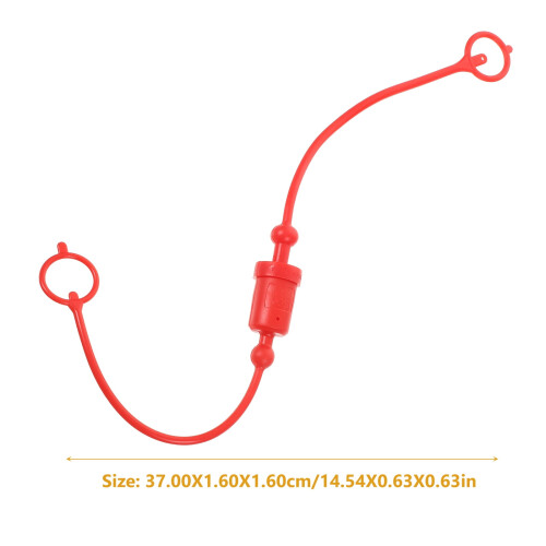 2 Sets Hydraulic Covers 1/4 Connector Dust Protection Cap Red Plastic 2