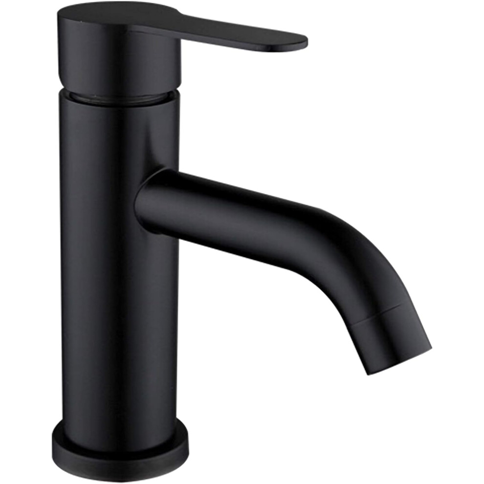 Sophisticated Matte Black Single Handle Faucet, Contemporary Design For Modern Spaces, Ceramic Valve Core Ensures Longevity, Reduces Utility Bills By 9173940909106