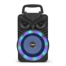 Enceinte Bluetooth portable jixopn compatible avec carte TF, karaoké, lumière RGB, caisson de basses 1200 mAh, utilisation intérieure/extérieure