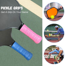 Opolski 2 Stück Pickleball-Schlägergriffband, Kunstleder-Overgrip-Wrap, kompatibel mit Pickleball-Schlägern, rutschfest und feuchtigkeitsableitend