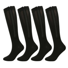 Aosijia Kompressionsstrümpfe mit Reißverschluss (2er-Pack) für Damen und Herren, Kniestrümpfe mit hohem Druck und Reißverschluss für optimale