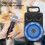 Φορητό ηχείο Bluetooth jixopn συμβατό με κάρτα TF, καραόκε, φωτισμό RGB, υπογούφερ 1200mAh, 4
