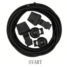 Cordones elásticos (con cordón ajustable) Longitud: 100 cm Negro