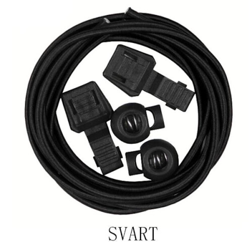 Cordones elásticos (con cordón ajustable) Longitud: 100 cm Negro