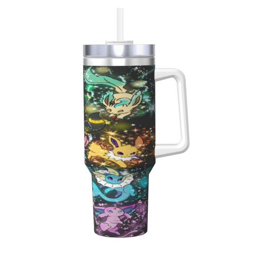 Pikachu 40oz H2.0 Ανοξείδωτο ποτήρι με μόνωση κενού αέρος με καπάκι και καλαμάκι για 1