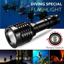 Donemore Bright Diving Flashlight Draagbare heldere onderwaterlamp Duikveiligheidslamp Waterdichte onderwaterzaklamp voor buiten- en onderwatersporten
