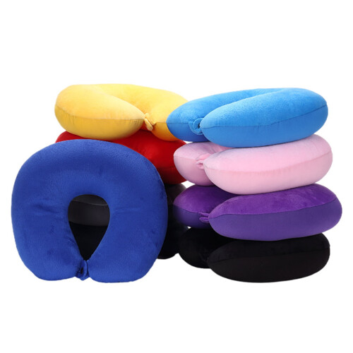Cuscino da collo a forma di U in memory foam AURORA TRADE, blu