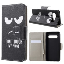 Husă portofel compatibilă cu Samsung Galaxy S10Plus - Don't Touch My Phone Don't Touch My Phone