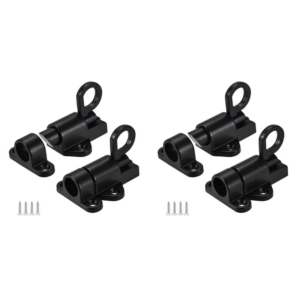 4 Pack Spring Loaded Latch Sliding Lock, Used For Automatic Door Closing Barrel Latch Automatic Sliding Door Lock 9448196949818