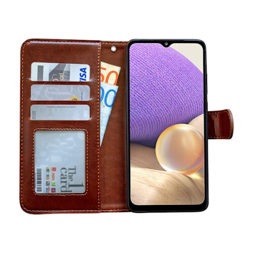 Capa de couro branca compatível com Samsung Galaxy A12 / A12 5G - Proteção 2