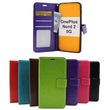 Portofel Crazy Horse compatibil cu OnePlus Nord2 5G Roșu