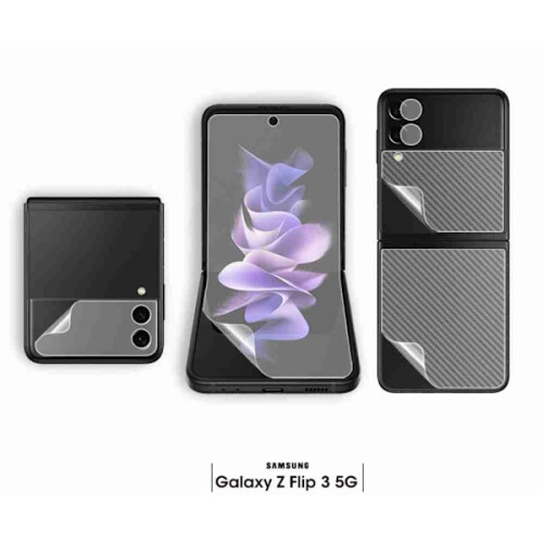 Συμβατό με Samsung Galaxy Z Flip3 - Μαλακό προστατευτικό οθόνης τεσσάρων μερών 1