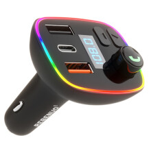 Rebenuo Rcp75FM-lähetin ja nopea autolaturi Universaali 20W - Bluetooth5.0 - Musta