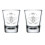 Conjunto de 2 copos de dose de 50ml (1,75oz) com abelha e lua. 1