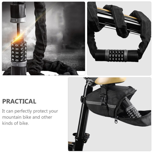 1 lucchetto codificato per bicicletta, resistente, per moto e mountain bike. 2