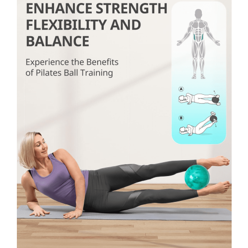 Μπάλα Pilates 9 ιντσών με μοτίβο Tie-dye, μίνι μπάλα πυρήνα για φυσικοθεραπεία, άσκηση, 2