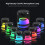 VALSEEL Subwoofer portatile per auto con luci LED colorate a schermo intero, audio Bluetooth wireless, audio Bluetooth per esterni 3