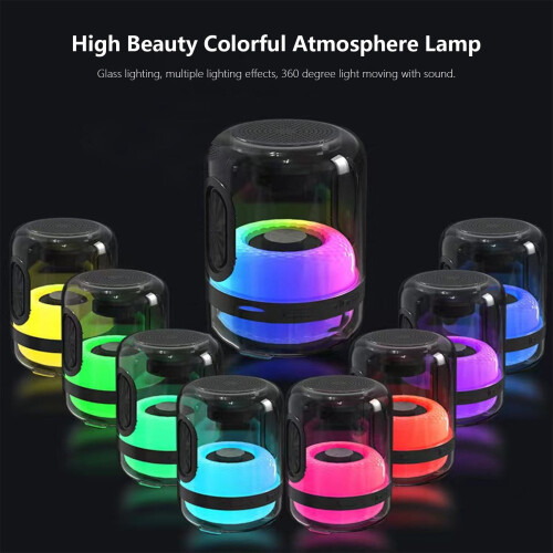 VALSEEL Subwoofer portatile per auto con luci LED colorate a schermo intero, audio Bluetooth wireless, audio Bluetooth per esterni 2