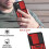 Σκληρυμένο γυαλί με πλαίσιο - συμβατό με Samsung - S22 - Κόκκινο - Χωρίς γρατσουνιές - 4