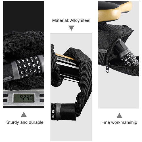 1 lucchetto codificato per bicicletta, resistente, per moto e mountain bike. 1