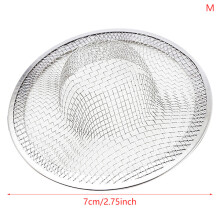 2 filtri per scarico bagno in acciaio inox, raccogli capelli per doccia, colore argento, 7 cm