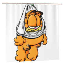 Garfield-elokuvan suihkuverho, vedenpitävä polyesterikangas, koristeellinen kylpyhuoneen kylpyverho, yksi koko