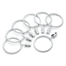 Juego de 10 anillas para cortina con clip, anillas resistentes para cortina, ganchos negros para cortina de ducha, anillas para cortinas