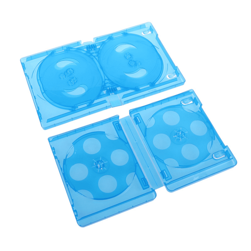 CD Storage Box 10-Piece Pack CD Case Plastic Double-Sided CD Storage Car CD Case Thickened DVD Case,White 1