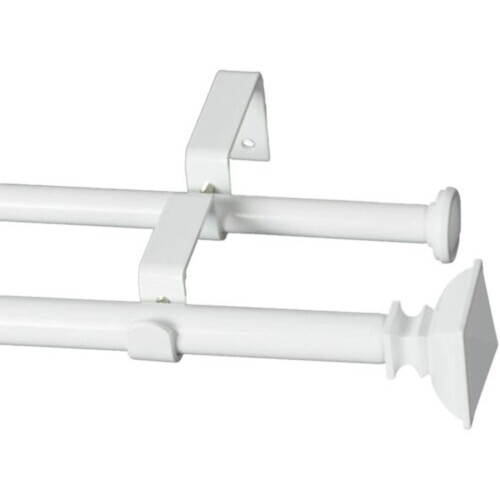 24"-48"/ 48"-84"/ 84"-120" τετράγωνη τεφροδόχος με διπλό παράθυρο, κουρτινόξυλο, διάμετρος 5/8