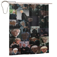 Cortina de ducha Draco Malfoy 60" x 72" Cortina decorativa para baño, dormitorio universitario, juego de 12 ganchos