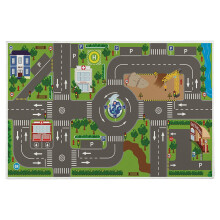 Tapete de atividades infantil antiderrapante, lavável, em poliéster, formato retangular, ideal para engatinhar, perfeito para o quarto e sala de