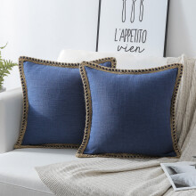 Oferta Especial de Fim de Ano: Capa de Almofada Decorativa Phantoscope Farmhouse em Linho e Burlap com Acabamento Personalizado para Cama e Sofá, 50