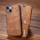 DG.MING Echt leer, compatibel met iPhone 13 Pro Max, rood. 4