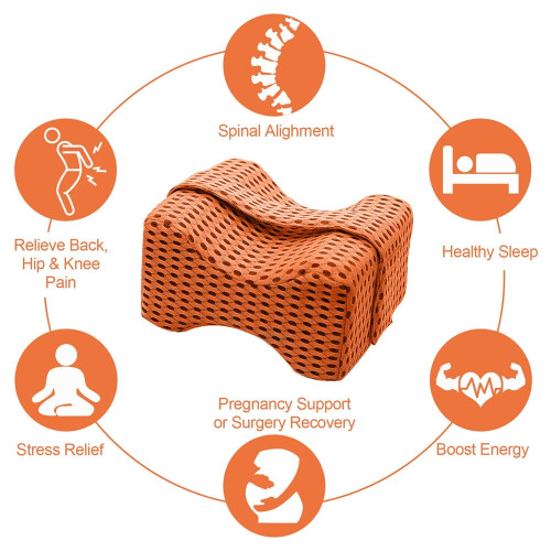 Ορθοπεδικό μαξιλάρι γονάτου Memory Foam για τα πόδια, αναπνεύσιμο ύφασμα πλέγματος 1